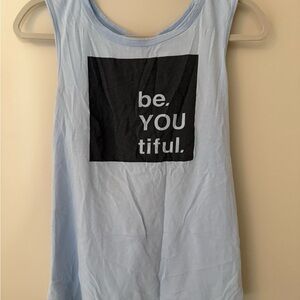 Lorna Jane Light Blue Tank Top with Graphic